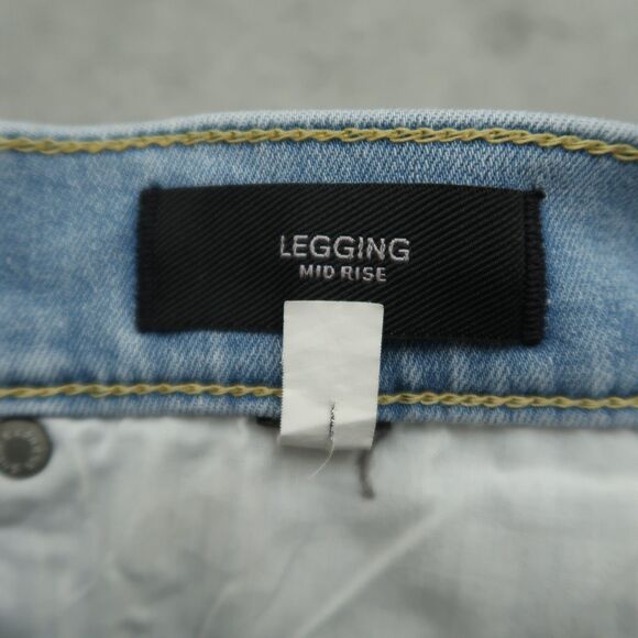 Express Jeans Women's Fits 34x30 (No size Tag) Blue Mid-Rise Legging Denim Pants - Picture 8 of 15